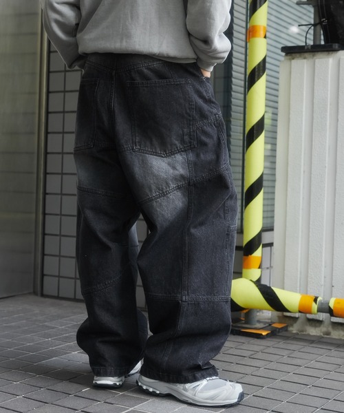 SHORT ROUND（ショートラウンド）の「SHORT ROUND/スーパービッグバレルレッグデニムパンツ（デニムパンツ・メンズ・コバルトブルー/ブラック系その他・LARGE/MEDIUM）」の17枚目の写真