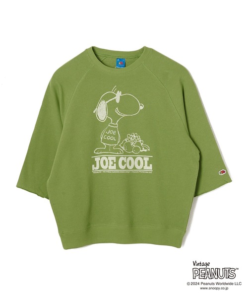 FRUIT OF THE LOOM(フルーツオブザルーム)の「FRUIT OF THE LOOMxPEANUTS 七分袖スウェット(スウェット・メンズ・オフホワイト/ピンク/グリーン/イエロー・S/M/L)」の8枚目の写真
