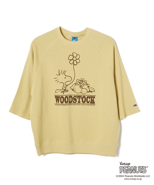FRUIT OF THE LOOM(フルーツオブザルーム)の「FRUIT OF THE LOOMxPEANUTS 七分袖スウェット(スウェット・メンズ・オフホワイト/ピンク/グリーン/イエロー・S/M/L)」の10枚目の写真