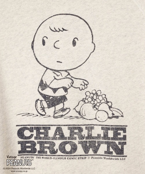 FRUIT OF THE LOOM(フルーツオブザルーム)の「FRUIT OF THE LOOMxPEANUTS 七分袖スウェット(スウェット・メンズ・オフホワイト/ピンク/グリーン/イエロー・S/M/L)」の14枚目の写真