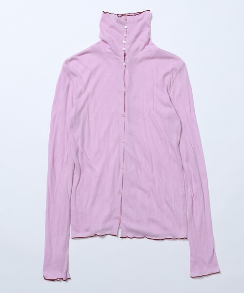 Firsthand（ファーストハンド）の「Firsthand/ファーストハンド ガーゼ天竺ハイネックカーディガン / 2WAY仕様（Tシャツ/カットソー・レディース・ブラック/ブルーグリーン/ホワイト/ピンク・ﾌﾘ-）」の22枚目の写真