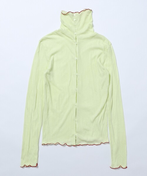 Firsthand（ファーストハンド）の「Firsthand/ファーストハンド ガーゼ天竺ハイネックカーディガン / 2WAY仕様（Tシャツ/カットソー・レディース・ブラック/ブルーグリーン/ホワイト/ピンク・ﾌﾘ-）」の19枚目の写真