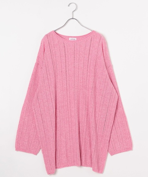 LEPSIM（レプシィム）の「12ゲージシアーニットチュニック　133392（チュニック・レディース・グレー/オフホワイト/ピンク/チャコールグレー・FREE）」の17枚目の写真