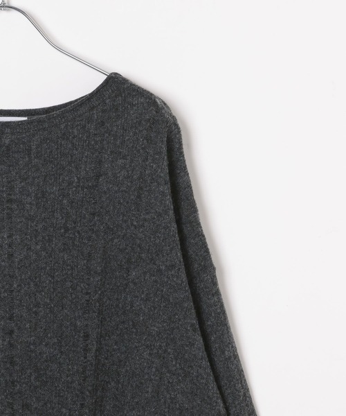 LEPSIM（レプシィム）の「12ゲージシアーニットチュニック　133392（チュニック・レディース・グレー/オフホワイト/ピンク/チャコールグレー・FREE）」の9枚目の写真