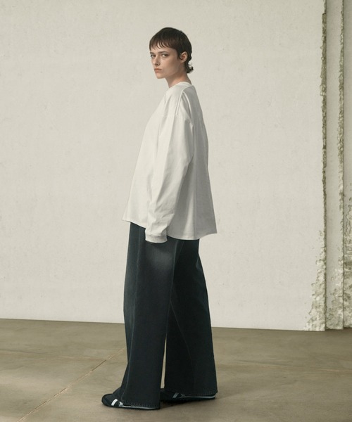 EMMA CLOTHES（エマクローズ）の「ヘビーウェイトルーズベーシックマルチスタイルTシャツ（Tシャツ/カットソー・メンズ・ダークグリーン/ネイビー/ブラック/ホワイト/ダークブラウン/ライトグレー/チャコール・L/M/S）」の18枚目の写真