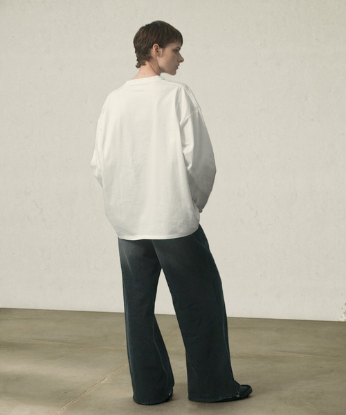 EMMA CLOTHES（エマクローズ）の「ヘビーウェイトルーズベーシックマルチスタイルTシャツ（Tシャツ/カットソー・メンズ・ダークグリーン/ネイビー/ブラック/ホワイト/ダークブラウン/ライトグレー/チャコール・L/M/S）」の19枚目の写真