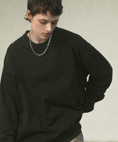 EMMA CLOTHES（エマクローズ）の「ヘビーウェイトルーズベーシックマルチスタイルTシャツ（Tシャツ/カットソー・メンズ・ダークグリーン/ネイビー/ブラック/ホワイト/ダークブラウン/ライトグレー/チャコール・L/M/S）」の21枚目の写真