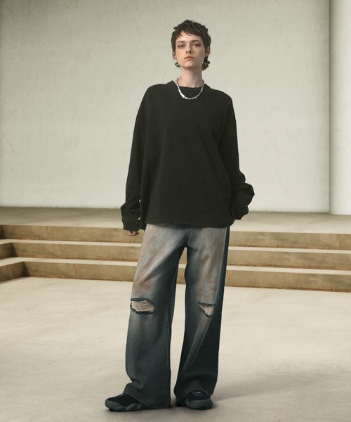 EMMA CLOTHES（エマクローズ）の「ヘビーウェイトルーズベーシックマルチスタイルTシャツ（Tシャツ/カットソー・メンズ・ダークグリーン/ネイビー/ブラック/ホワイト/ダークブラウン/ライトグレー/チャコール・L/M/S）」の15枚目の写真