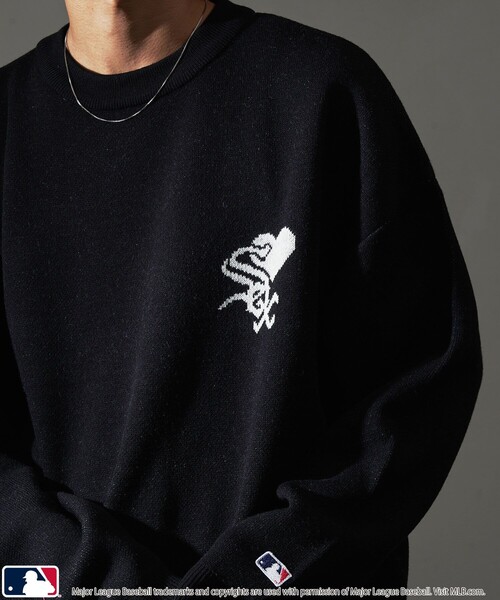 MLB(メジャーリーグベースボール)の「MLB/メジャーリーグベースボール MLB 別注 ハートロゴジャガードニット(限定展開)(ニット/セーター・メンズ・ネイビー/ブラック系その他/アッシュグレー/ブラック系その他2/アイボリー・MEDIUM/LARGE/SMALL)」の19枚目の写真
