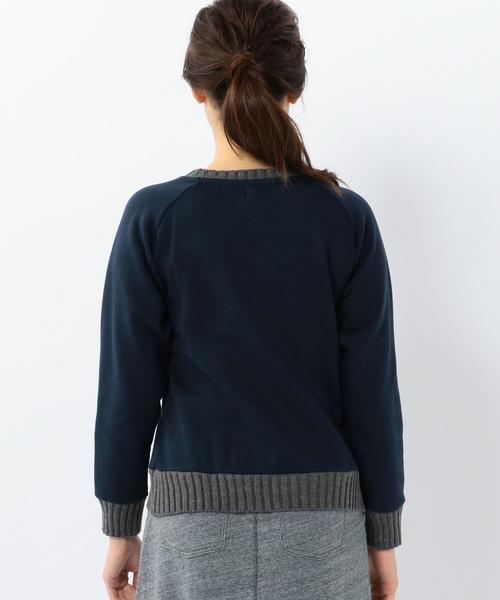 coen(コーエン)の「裏毛フロントニットドッキングプルオーバー(スウェット・レディース・グレー/ネイビー・LARGE/MEDIUM)」の3枚目の写真