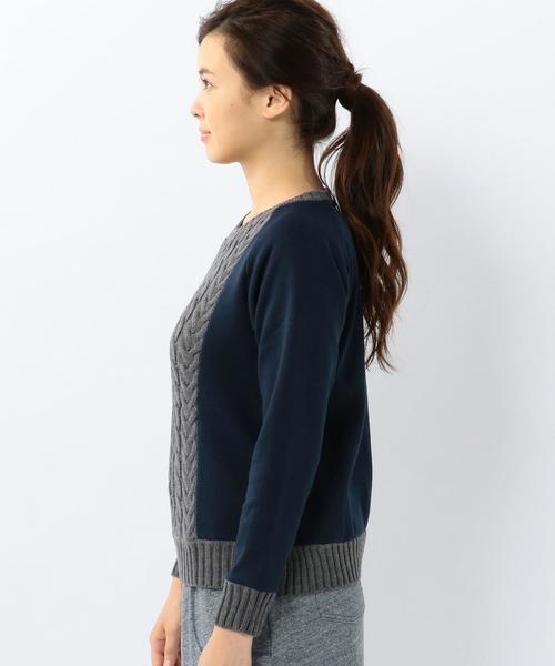 coen(コーエン)の「裏毛フロントニットドッキングプルオーバー(スウェット・レディース・グレー/ネイビー・LARGE/MEDIUM)」の5枚目の写真
