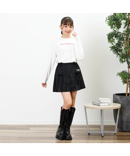 algy(アルジー)の「もちふわワッペンロンT(Tシャツ/カットソー・キッズ・ブラック/オフホワイト/イエロー・XXX-SMALL/SMALL/MEDIUM/X-SMALL/XX-SMALL)」の4枚目の写真