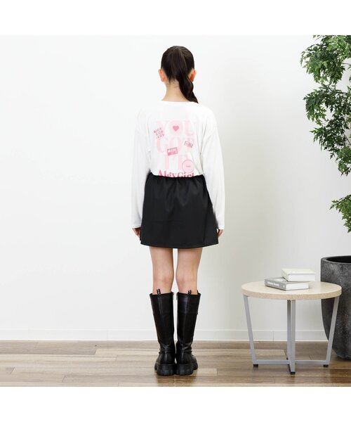 algy(アルジー)の「もちふわワッペンロンT(Tシャツ/カットソー・キッズ・ブラック/オフホワイト/イエロー・XXX-SMALL/SMALL/MEDIUM/X-SMALL/XX-SMALL)」の5枚目の写真