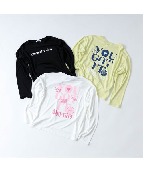 algy(アルジー)の「もちふわワッペンロンT(Tシャツ/カットソー・キッズ・ブラック/オフホワイト/イエロー・XXX-SMALL/SMALL/MEDIUM/X-SMALL/XX-SMALL)」の9枚目の写真