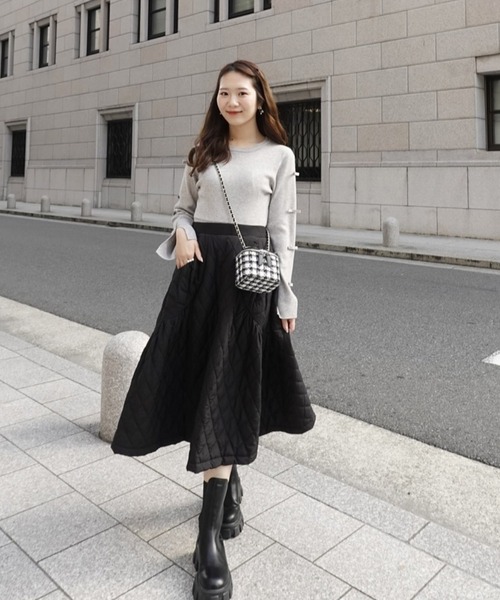 ZOZO限定商品】キルティングフレアスカート（スカート）｜Fit more