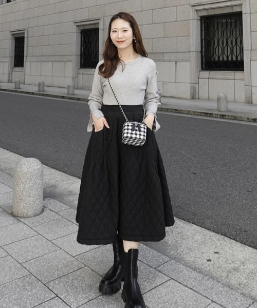 ZOZO限定商品】キルティングフレアスカート（スカート）｜Fit