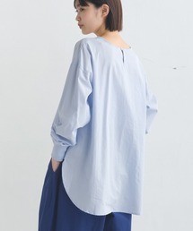 OMNES | 製品洗いコットンブロード裾ラウンドレイヤードブラウス(シャツ/ブラウス)