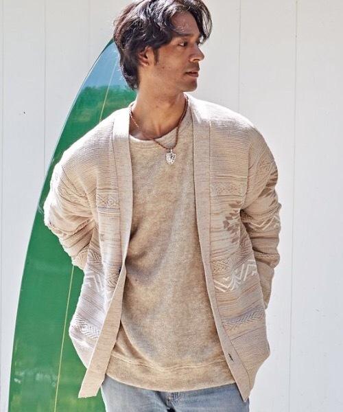 Kahiko（カヒコ）の「【Kahiko】ポポイMEN'Sカーディガン（カーディガン/ボレロ・メンズ・ベージュ/ネイビー/ホワイト/カーキ・FREE）」の5枚目の写真