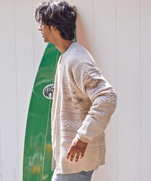 Kahiko（カヒコ）の「【Kahiko】ポポイMEN'Sカーディガン（カーディガン/ボレロ・メンズ・ベージュ/ネイビー/ホワイト/カーキ・FREE）」の6枚目の写真