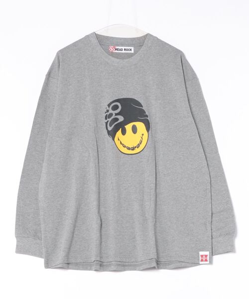 HEAD ROCK（ヘッドロック）の「長袖オーバーサイズTシャツ（大人）（Tシャツ/カットソー・レディース・オフホワイト/杢グレー/スミクロ・160/170/180）」の3枚目の写真