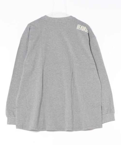 HEAD ROCK（ヘッドロック）の「長袖オーバーサイズTシャツ（大人）（Tシャツ/カットソー・レディース・オフホワイト/杢グレー/スミクロ・160/170/180）」の5枚目の写真