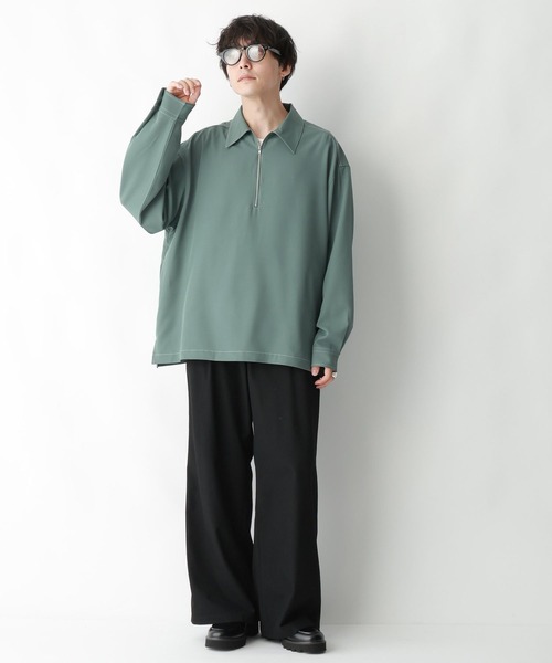 RAGEBLUE(レイジブルー)の「【LUXURY+EASY】ラグイージー/ハーフジップステッチシャツ(シャツ/ブラウス・メンズ・ホワイト/ブラック/グリーン・MEDIUM/LARGE)」の19枚目の写真