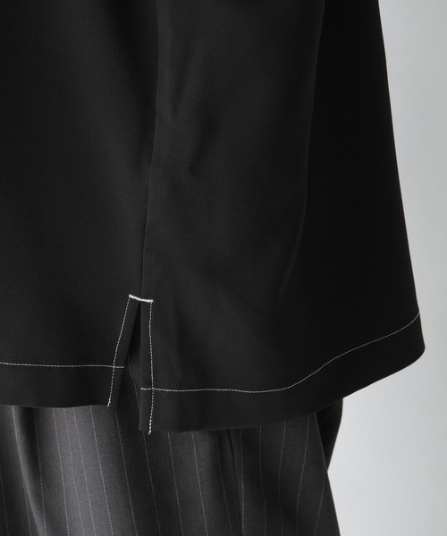 RAGEBLUE(レイジブルー)の「【LUXURY+EASY】ラグイージー/ハーフジップステッチシャツ(シャツ/ブラウス・メンズ・ホワイト/ブラック/グリーン・MEDIUM/LARGE)」の9枚目の写真