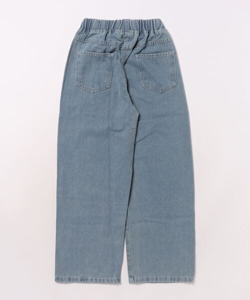 激安通販新作 ハートパッチデザインデニムストレートパンツ（デニムパンツ パンツ