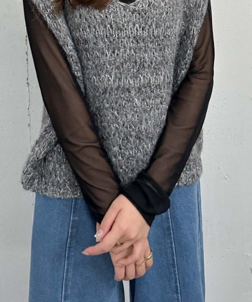 archives（アルシーヴ）の「カラーチュールＴＯＰＳ（Tシャツ/カットソー・レディース・パープル/ブルー/アイボリー/ブラック・MEDIUM）」の15枚目の写真