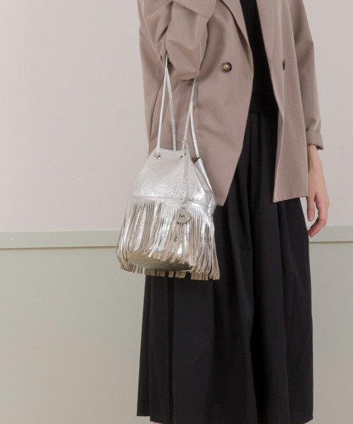 【セール】【MARCO MASI/マルコ・マージ】巾着 ショルダーバッグ バケツバッグ フリンジバッグ（ショルダーバッグ）｜marco masi（マルコマージ）