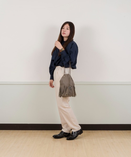 【セール】【MARCO MASI/マルコ・マージ】巾着 ショルダーバッグ バケツバッグ フリンジバッグ（ショルダーバッグ）｜marco masi（マルコマージ）