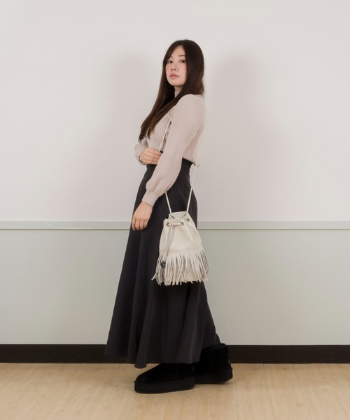 【セール】【MARCO MASI/マルコ・マージ】巾着 ショルダーバッグ バケツバッグ フリンジバッグ（ショルダーバッグ）｜marco masi（マルコマージ）