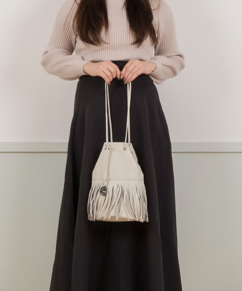 【セール】【MARCO MASI/マルコ・マージ】巾着 ショルダーバッグ バケツバッグ フリンジバッグ（ショルダーバッグ）｜marco masi（マルコマージ）