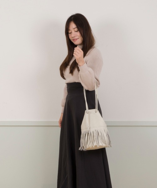 【セール】【MARCO MASI/マルコ・マージ】巾着 ショルダーバッグ バケツバッグ フリンジバッグ（ショルダーバッグ）｜marco masi（マルコマージ）