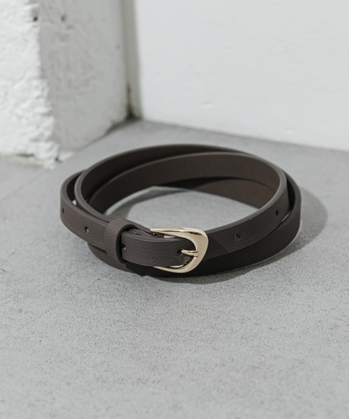 SMELLY(スメリー)の「シンプルスリムベルト(ベルト・レディース・ブラック/ブラウン・-)」の1枚目の写真