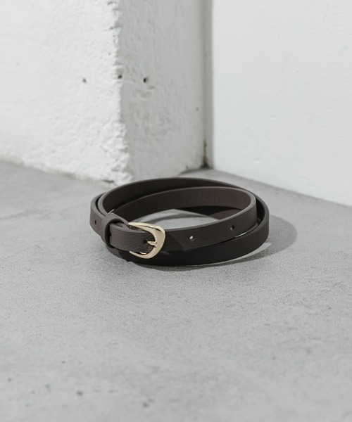 SMELLY(スメリー)の「シンプルスリムベルト(ベルト・レディース・ブラック/ブラウン・-)」の3枚目の写真