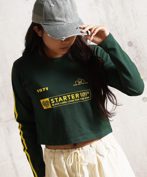 セール】STARTER ゲームシャツデザイン ショート丈 長袖 Tシャツ
