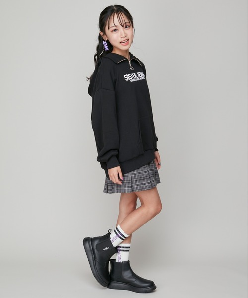 SISTER JENNI(SISTER JENNI)の「【コットン100%】ハーフZIPパーカー(パーカー・キッズ・ブラック/ブルー/グレー・130cm/150cm/160cm/140cm)」の5枚目の写真