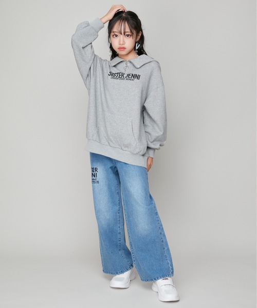SISTER JENNI(SISTER JENNI)の「【コットン100%】ハーフZIPパーカー(パーカー・キッズ・ブラック/ブルー/グレー・130cm/150cm/160cm/140cm)」の10枚目の写真