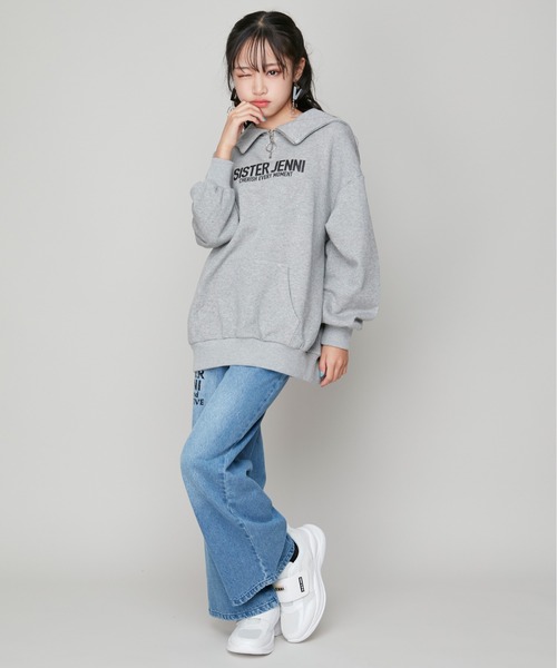 SISTER JENNI(SISTER JENNI)の「【コットン100%】ハーフZIPパーカー(パーカー・キッズ・ブラック/ブルー/グレー・130cm/150cm/160cm/140cm)」の11枚目の写真