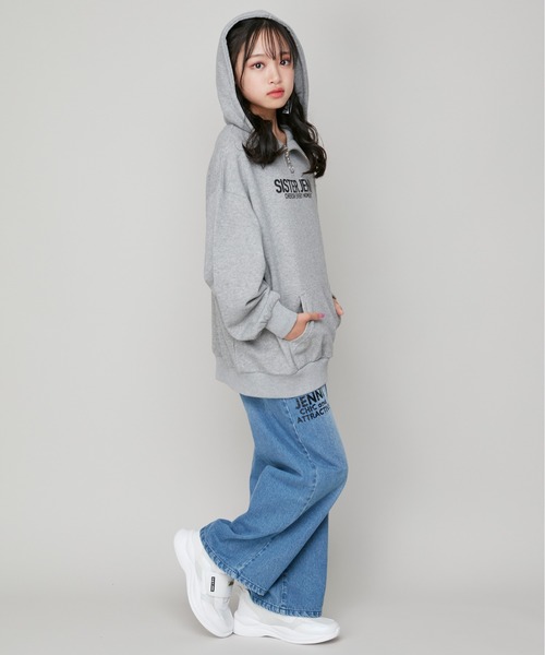 SISTER JENNI(SISTER JENNI)の「【コットン100%】ハーフZIPパーカー(パーカー・キッズ・ブラック/ブルー/グレー・130cm/150cm/160cm/140cm)」の15枚目の写真