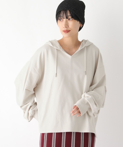 LEPSIM（レプシィム）の「BIGフーディー　124741（パーカー・レディース・パープル/ブルー/チャコールグレー/グレイッシュベージュ・FREE）」の3枚目の写真