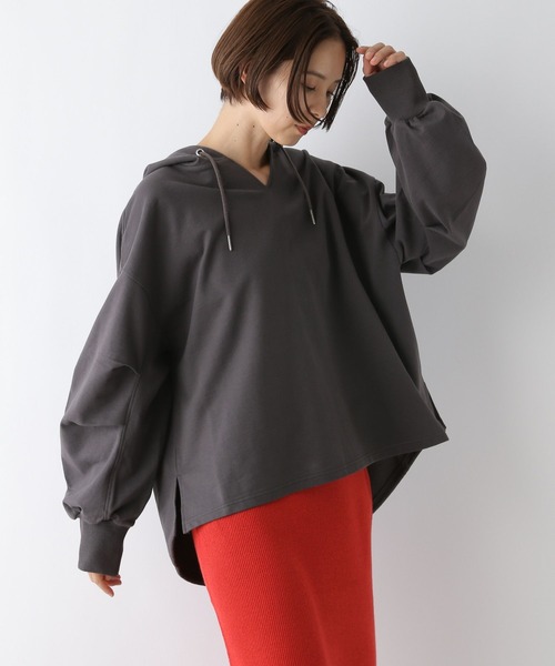 LEPSIM（レプシィム）の「BIGフーディー　124741（パーカー・レディース・パープル/ブルー/チャコールグレー/グレイッシュベージュ・FREE）」の10枚目の写真