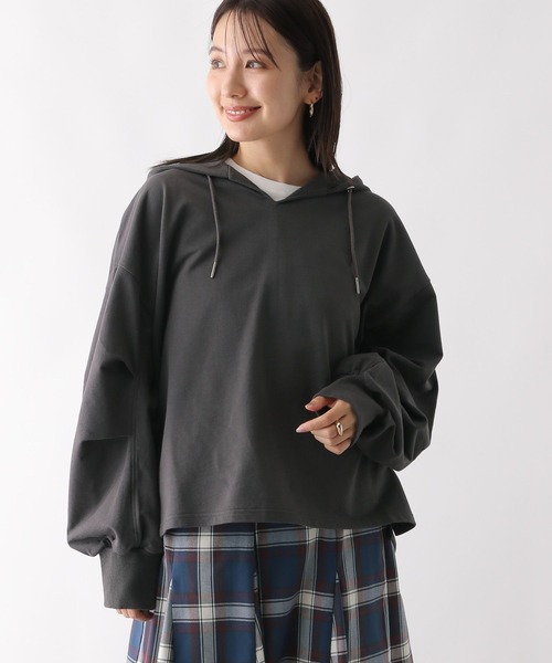 LEPSIM（レプシィム）の「BIGフーディー　124741（パーカー・レディース・パープル/ブルー/チャコールグレー/グレイッシュベージュ・FREE）」の14枚目の写真