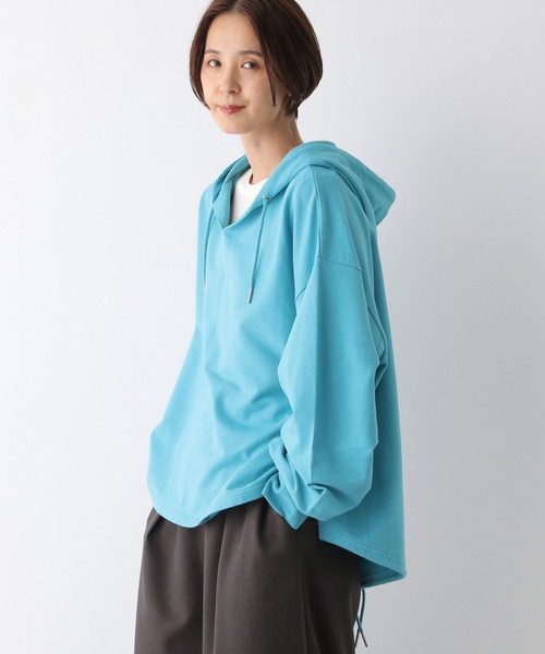 LEPSIM（レプシィム）の「BIGフーディー　124741（パーカー・レディース・パープル/ブルー/チャコールグレー/グレイッシュベージュ・FREE）」の16枚目の写真