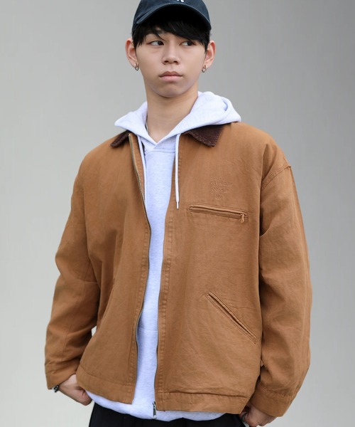 SPINNS（スピンズ）の「短丈ヴィンテージライクデトロイトジャケット/ワンポイントロゴ（その他アウター・メンズ・ブラック/チャコール/ブラウン/キャメル/ブラック系その他・L/M）」の8枚目の写真