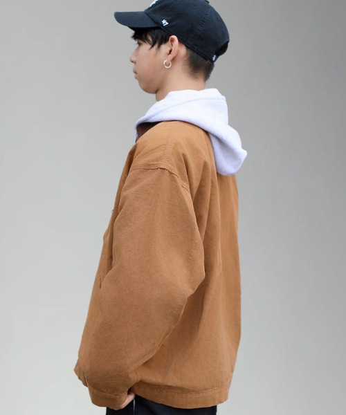 SPINNS（スピンズ）の「短丈ヴィンテージライクデトロイトジャケット/ワンポイントロゴ（その他アウター・メンズ・ブラック/チャコール/ブラウン/キャメル/ブラック系その他・L/M）」の9枚目の写真