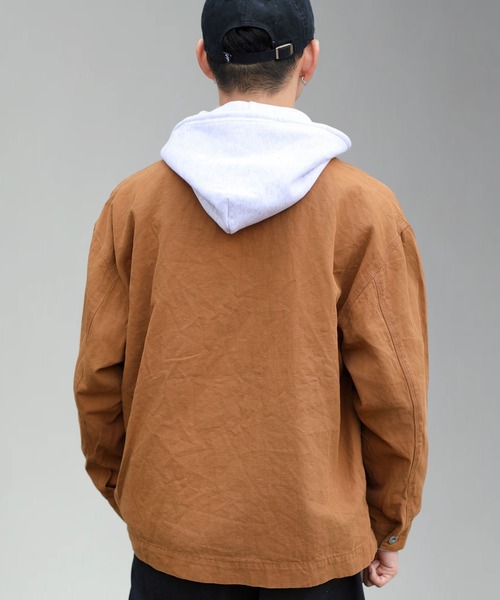 SPINNS（スピンズ）の「短丈ヴィンテージライクデトロイトジャケット/ワンポイントロゴ（その他アウター・メンズ・ブラック/チャコール/ブラウン/キャメル/ブラック系その他・L/M）」の10枚目の写真