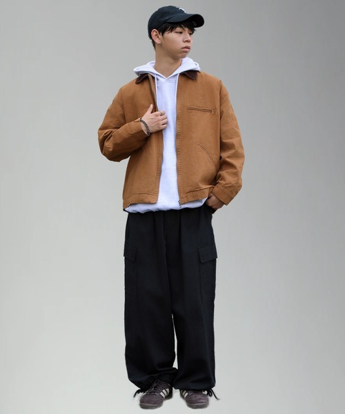 SPINNS（スピンズ）の「短丈ヴィンテージライクデトロイトジャケット/ワンポイントロゴ（その他アウター・メンズ・ブラック/チャコール/ブラウン/キャメル/ブラック系その他・L/M）」の11枚目の写真