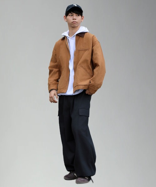 SPINNS（スピンズ）の「短丈ヴィンテージライクデトロイトジャケット/ワンポイントロゴ（その他アウター・メンズ・ブラック/チャコール/ブラウン/キャメル/ブラック系その他・L/M）」の12枚目の写真